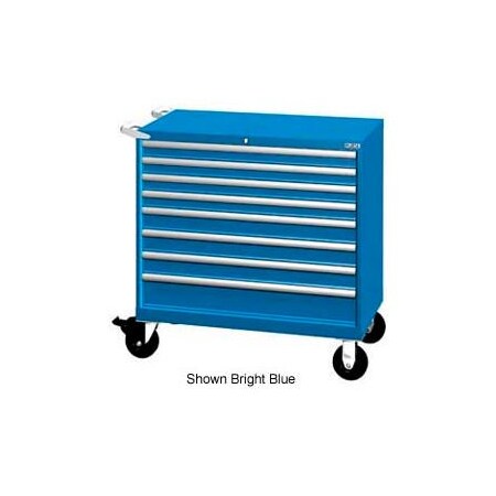 Lista International Lista 40-1/4"W Mobile Cabinet, 8 Drawers, 129 Compart - Light Gray, Master Keyed XSHS0750-0801MLGMA